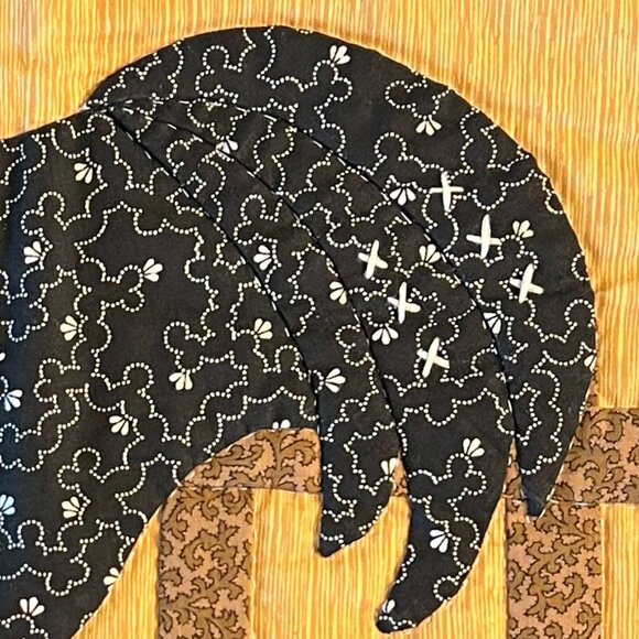 Hand Stitched ROOSTER Folk Art Patchwork Quilt Square Wall Hanging Handcrafted - Picture 7 of 12